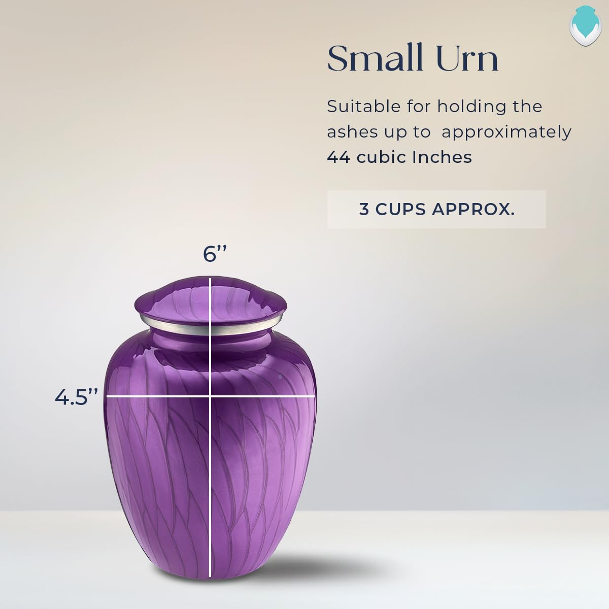 Geturns - Small Personalized Deer Cremation Urns for Human Ashes I Pearl Purple Funeral Urn for Men and Women I 44 lbs