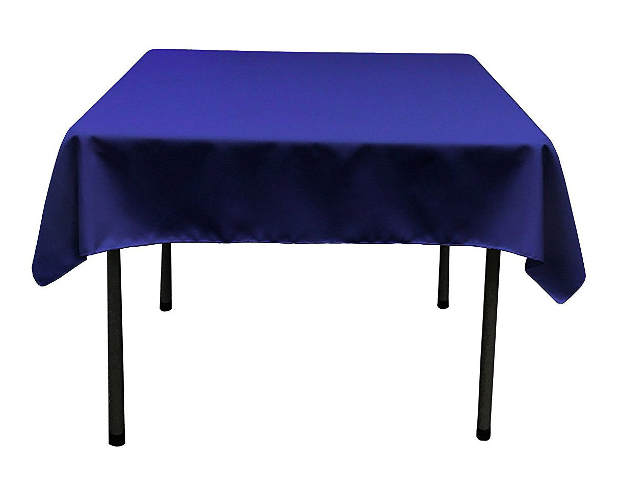 Tektrum 70 X 70 Inch 70''X70'' Square Polyester Tablecloth - Thick/Heavy Duty/Durable Fabric (Blue)