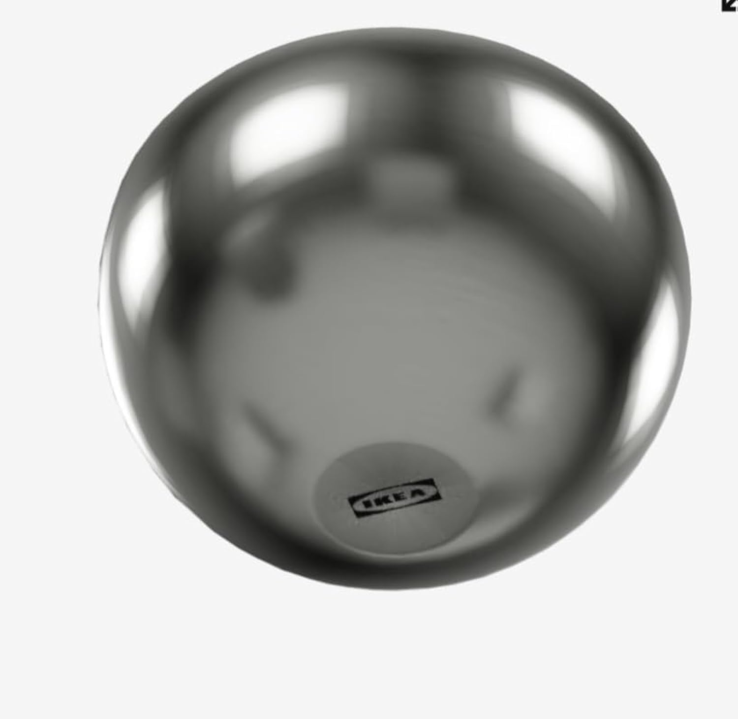 Ikea Stainless Steel Solid Serving Bowl, Silver ,2 L