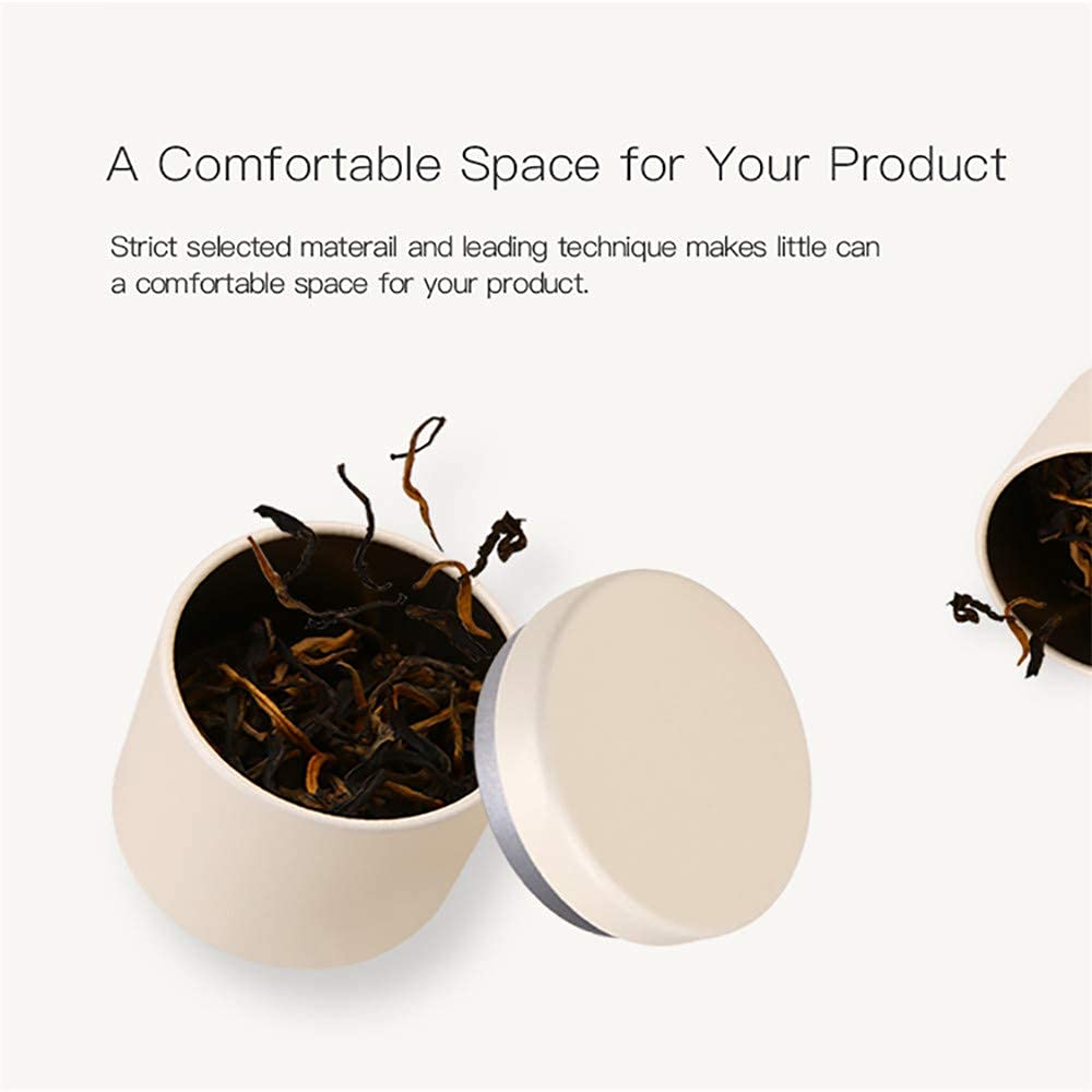 Tianhui Small Tin Can Box 47 Canister For Coffee Tea Candy Storage Loose Leaf Tea Tin Containers Storage 5 Pcs (Five Colors, M)