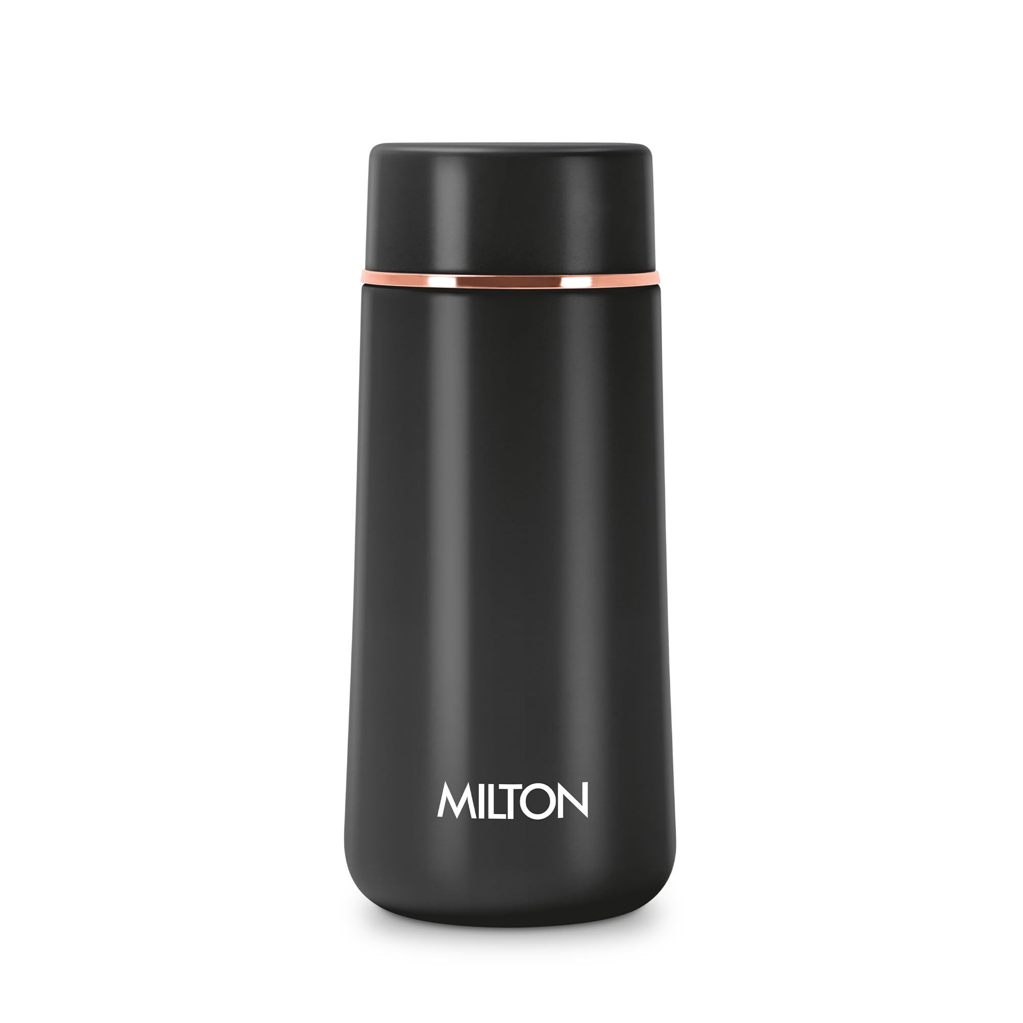 Milton Starlit 270 Thermosteel Insulated Water Bottle, 270 ml, Black| Hot and Cold | Leak Proof | Office Bottle | Sports | Home 