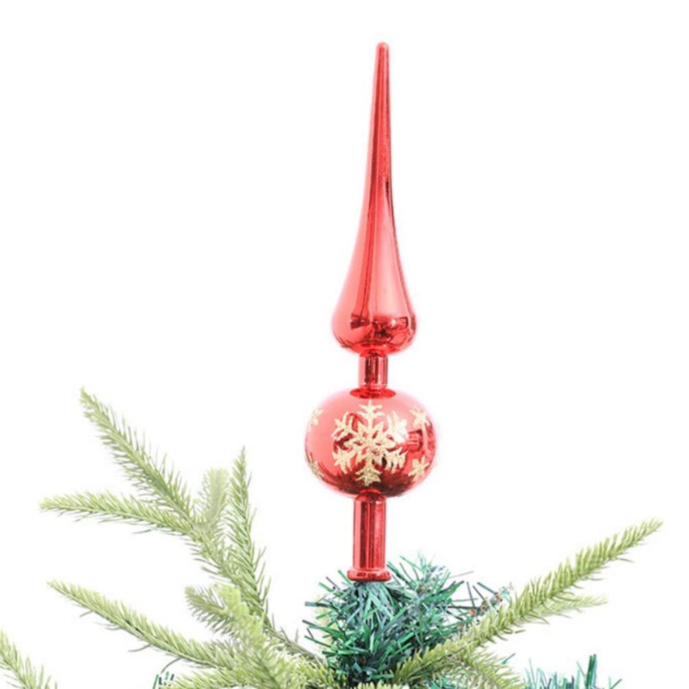 Toddmomy Christmas Tree Lovely Christmas Tree Topper Delicate Xmas Treetop Decoration Unique Collection of Blown Glass Xmas Tree
