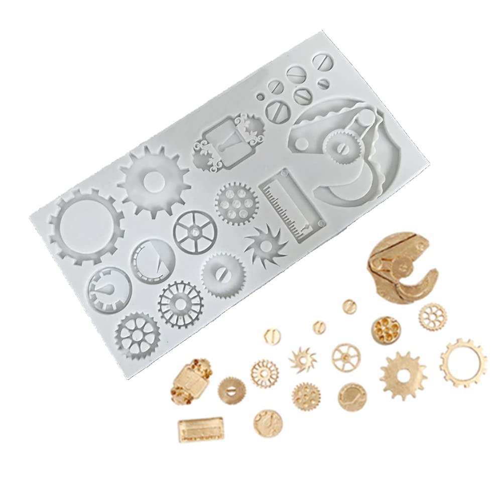 Cestony Mechanical Gear Shape Silicone Molds For Diy Cake Fondant Biscuit Cookies Sugar Pudding Chocolate Hard Candies Dessert D
