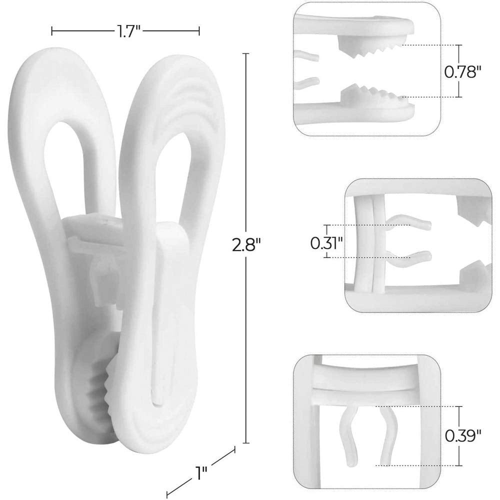 Krismya Hanger Clips For Hangers,30 Pcs Multi-Purpose Hanger Clips For Hangers White Finger Clips For Kids Hangers With Clips Pl