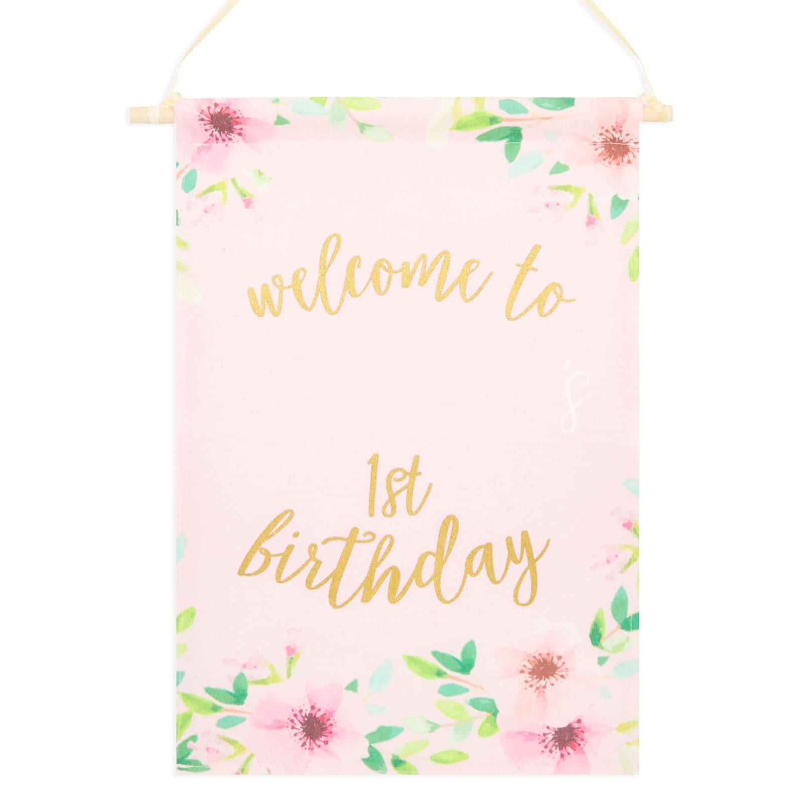 Sparkle And Bash Custom 1St Birthday Backdrop For Girls (10 X 11.75, Pink)