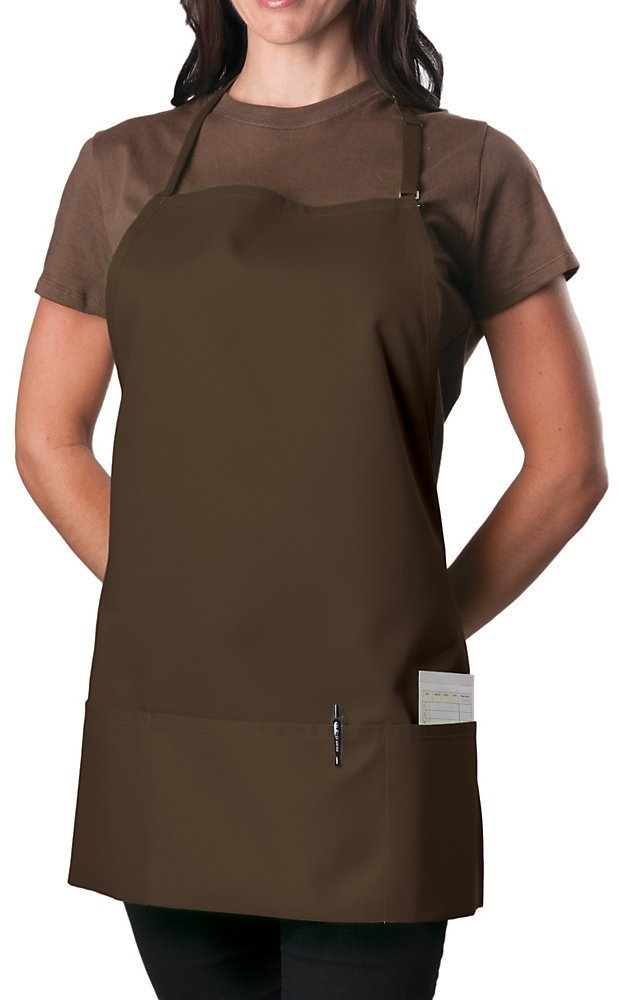 Kng Coffee 3 Pocket Adjustable Bib Apron For Men And Women
