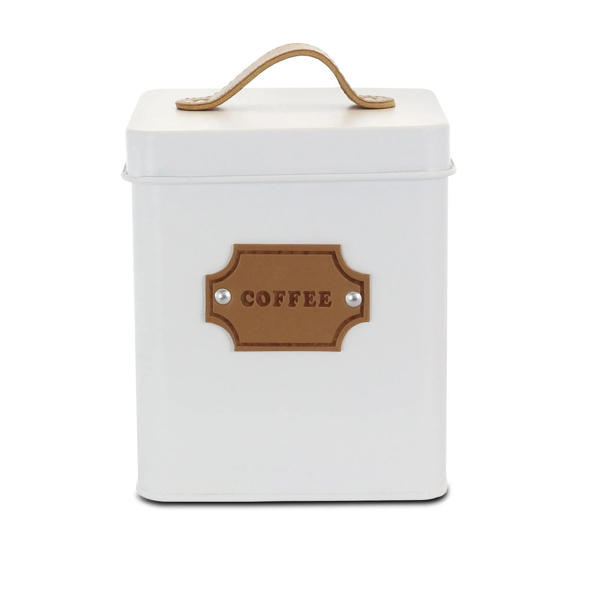Megachef Storage And Organization Food And Coffee Canister Set Collection, 5 Piece, Matte White