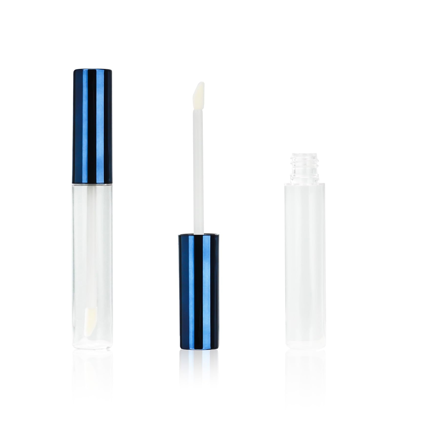 COSIDEA 12 PCS 10ml 0.33oz Empty Dark blue Round PETG lip gloss tube lipgloss tubes bottles with wand lip oil container