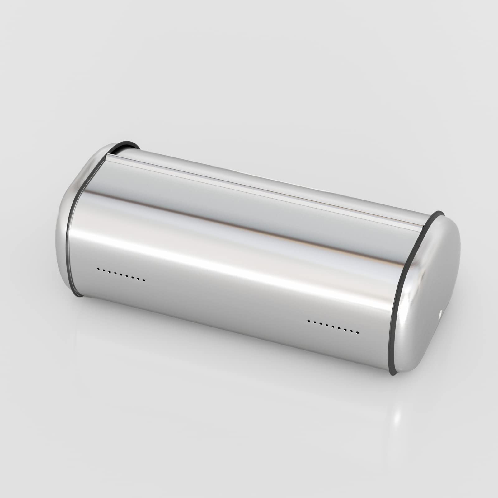 Stainless Steel Bread Box For Kitchen Countertop, Extra Thick Sturdy Bread Storage Container Large Bread Keeper Roll Up Style, C
