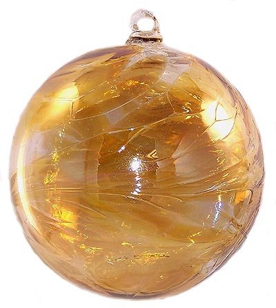 Friendship Ball November 4 Inch Kugel Witch Ball by Iron Art Glass Designs