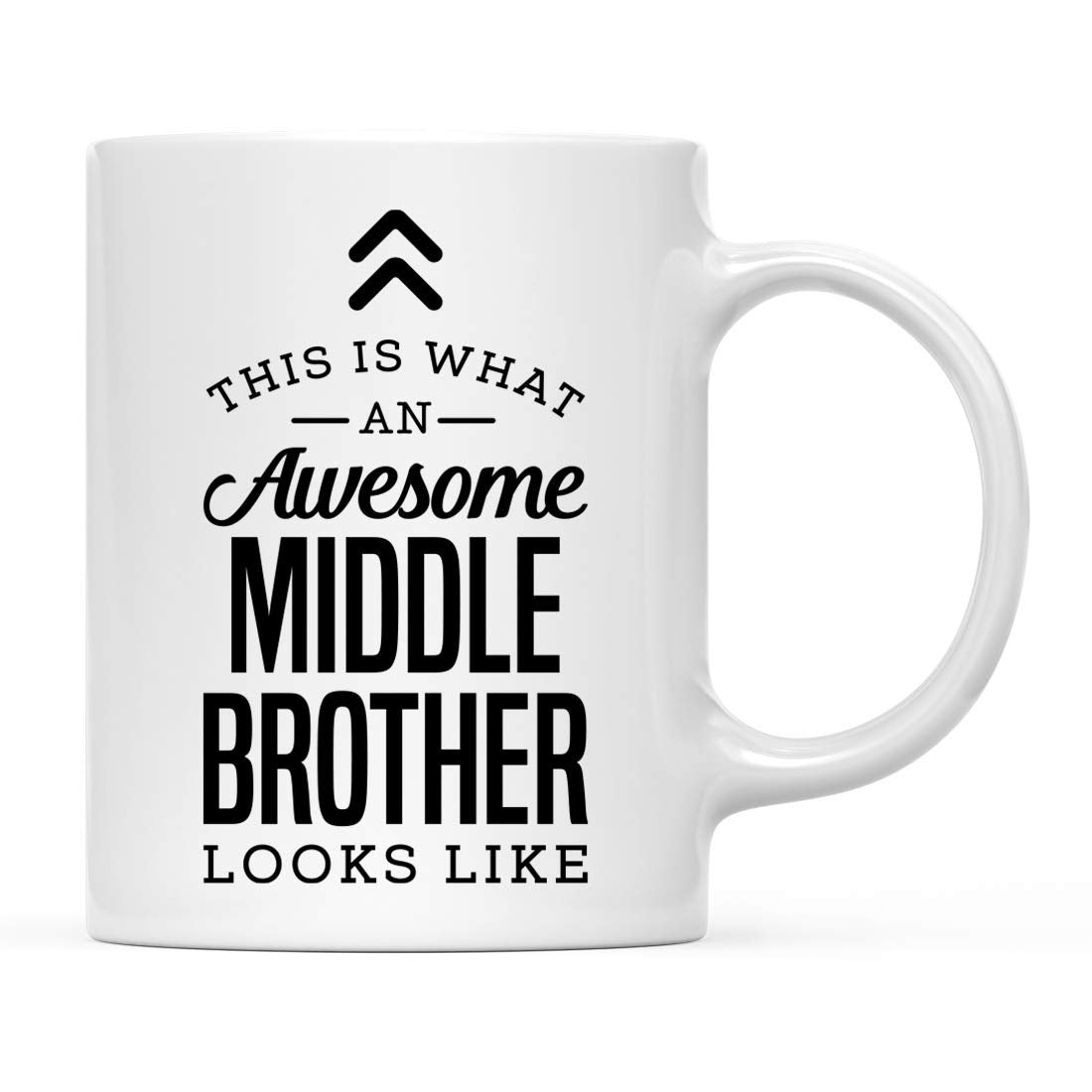 Andaz Press 11oz. Ceramic Coffee Tea Mug Gift, This is What an Awesome Middle Brother Looks Like, 1-Pack, Birthday Gift Ideas Co