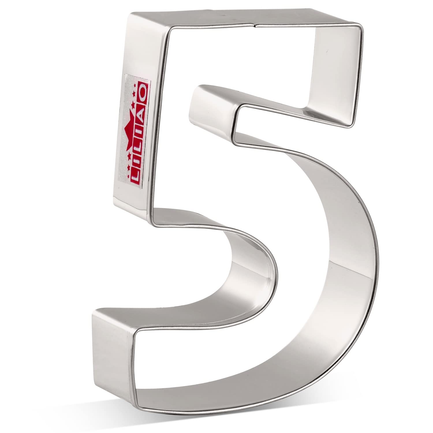 Liliao Number 5 Cookie Fondant Biscuit Cutter For Birthday/Anniversary/Special Day - 2.6 X 3.6 Inches - Stainless Steel