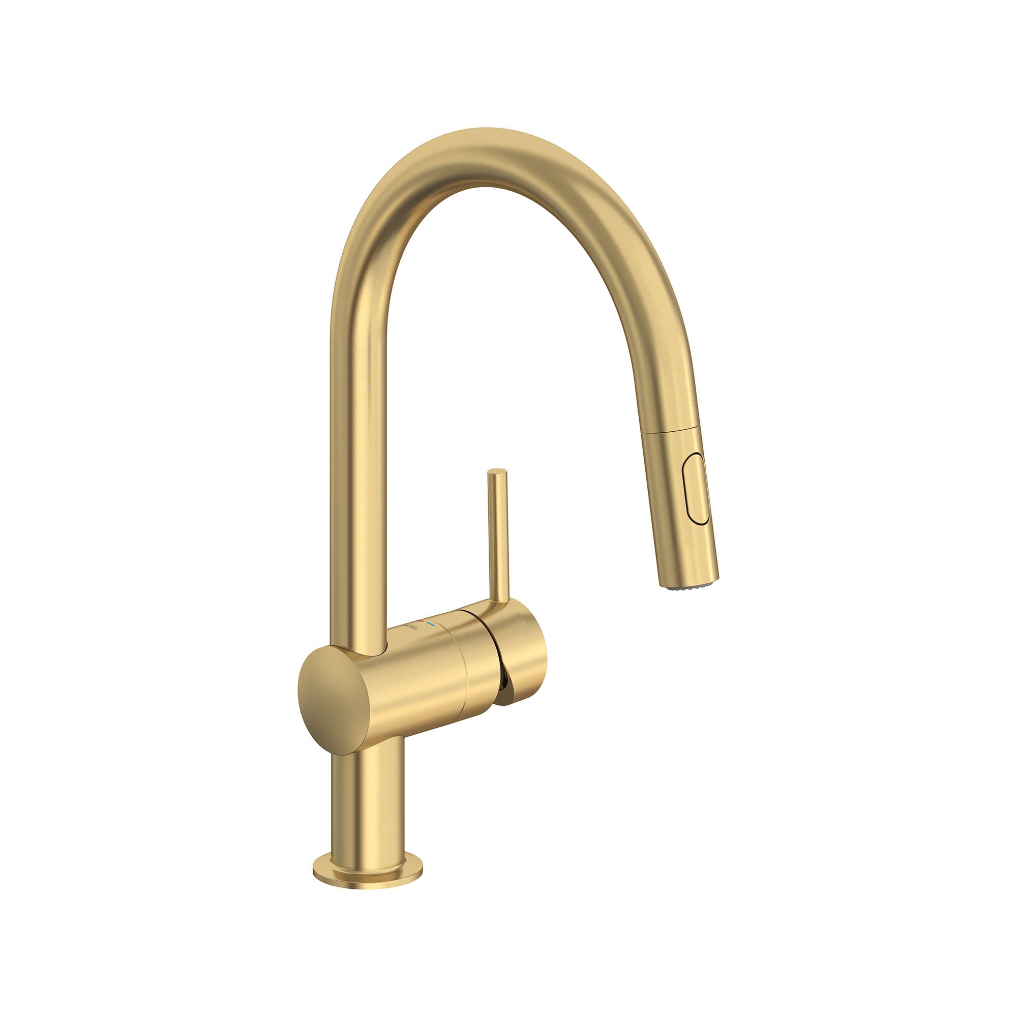Grohe 31378GN3 Minta Kitchen Faucet Dual Spray, 1.75 GPM, Brushed Cool Sunrise