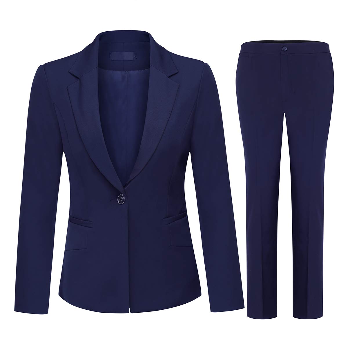 Yunclos Womens 2 Piece Office Lady Business Suit Set Slim Fit Blazer Pant