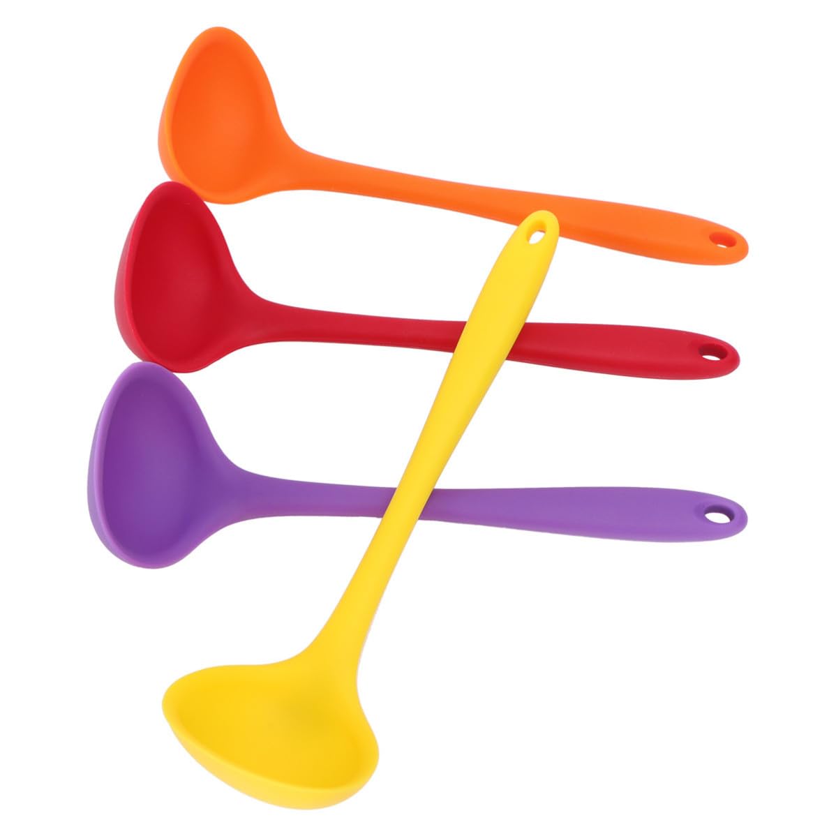Soup Ladles, Nonstick Colorful Translucent Small Silicone 4pcs