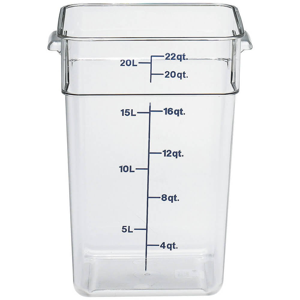 11 1/4 In'' X 12 1/4 In'' X 15 3/4 In'' Polycarbonate Square Storage Container, Clear - 1 Each