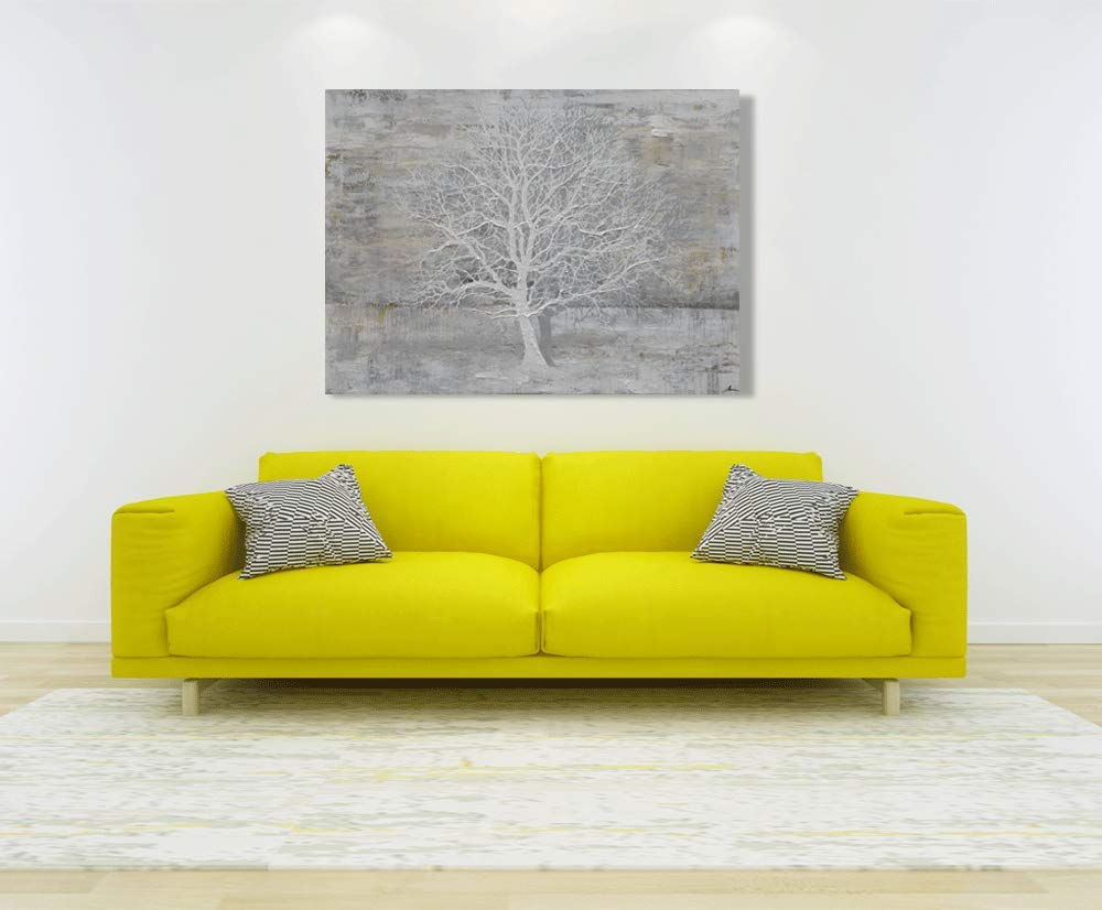 Yihui Arts Abstract Trees Painting Canvas Prints Wall Art Decor Framed - Large Modern Giclee Art Print On Canvas Ready To Hang F