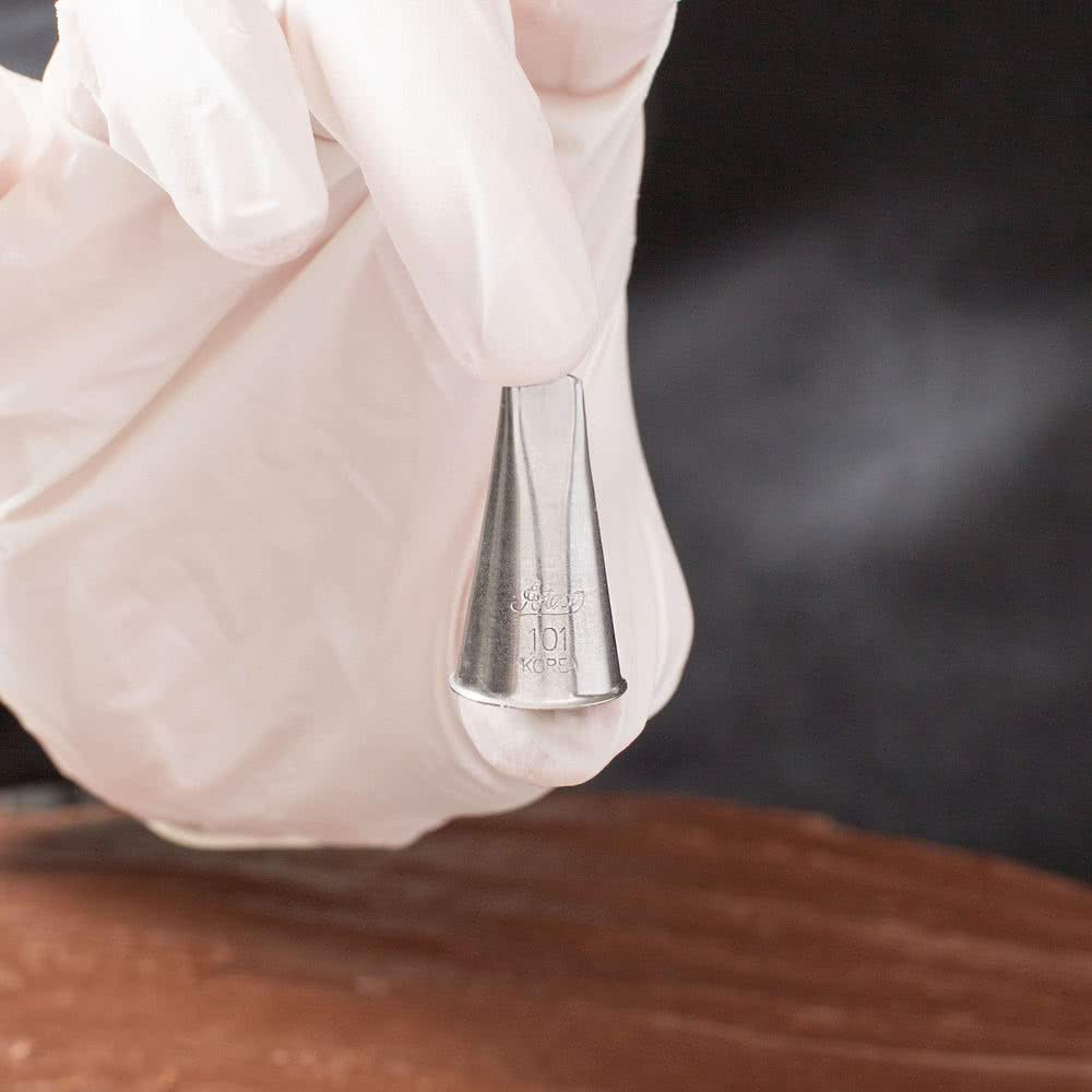 Ateco Stainless Steel Decorating Tip 101 - Silver, Model AA101-1