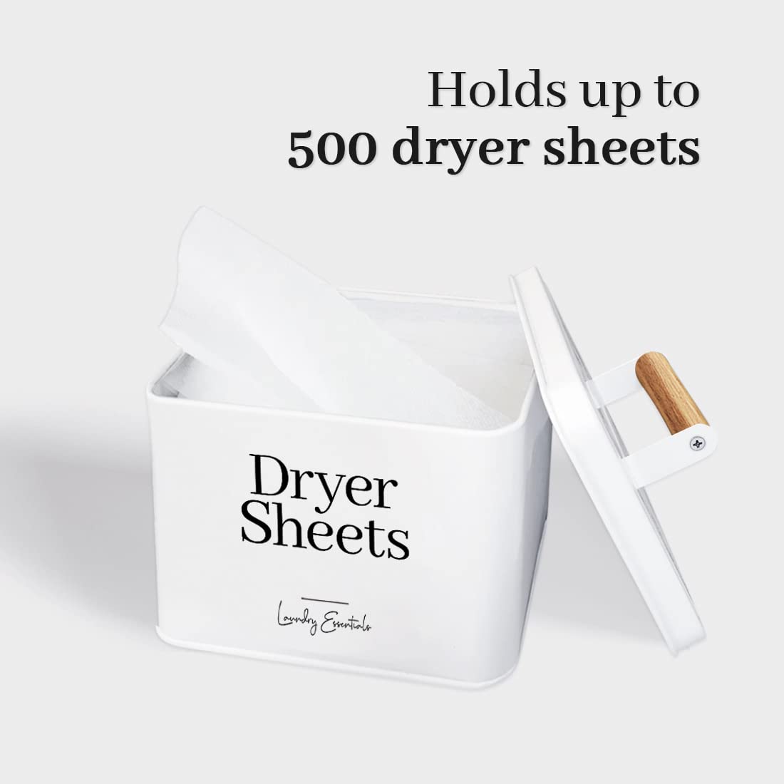 Modern Farmhouse Dryer Sheet Holder For Laundry Room Decor And Accessories, Metal Dryer Sheet Container For Laundry Decor, Dryer