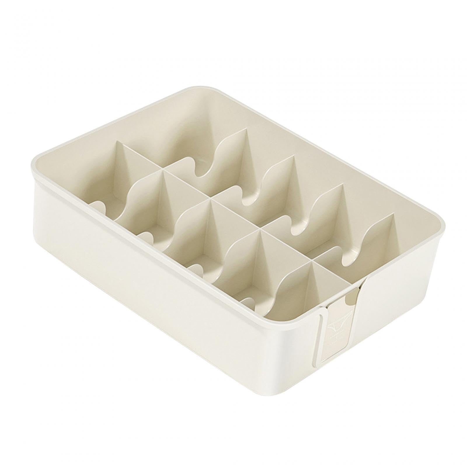 Zoomella Underwear Sock Storage Box Lingeries Storage Bins For Panties Underwear Ties 10 Grids White|Closet Organizers|Home & Ga