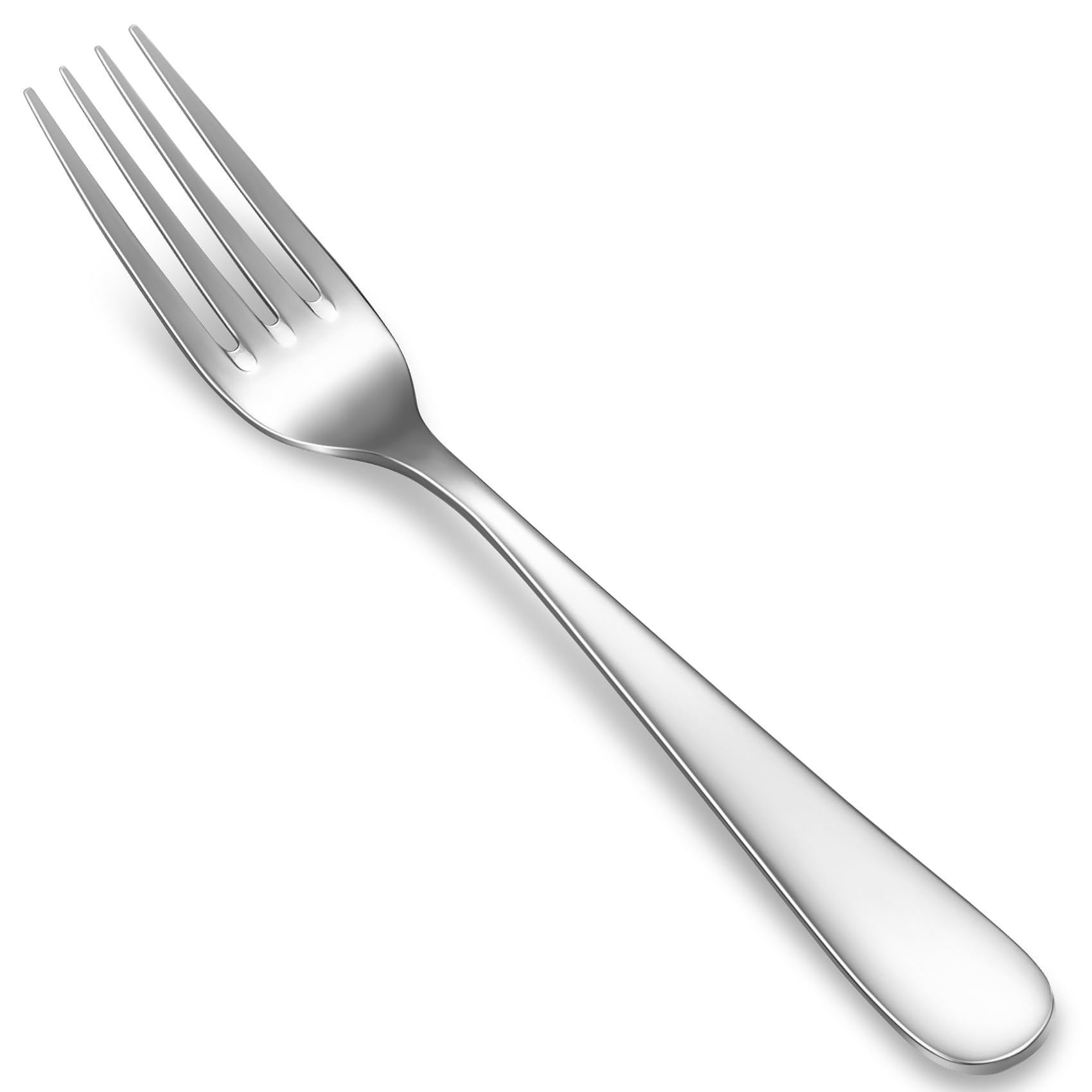 Keawell Premium Louise Forks, Set Of 4, 18/10 Stainless Steel, Forks Silverware With Round Edge, Exceptional Mirror Finish, Dish