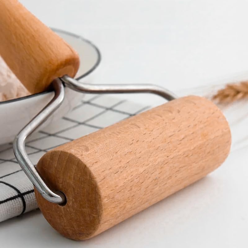 Chazcool Pizza Rolling Pin, Small Rolling Pin, Non-Stick Wooden Dough Roller For Pastry Tortilla Pizza Cookie Dumpling(Type 1)