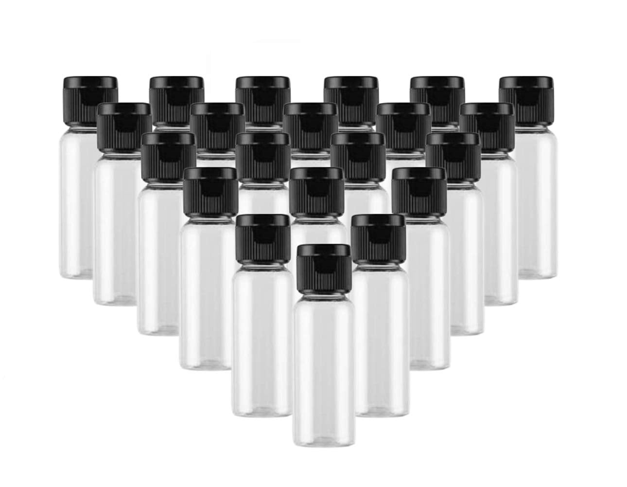 30Pack 0.7 Oz Plastic Empty Travel Bottle With Flip Cap Sample Cosmetic Containers Jar For Lotions Shampoos And Massage Oils(Cle