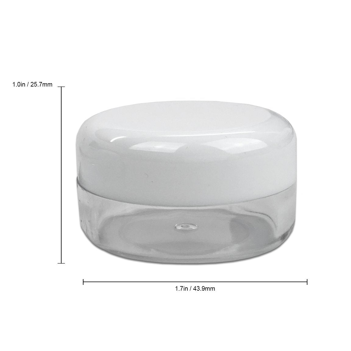 Beauticom 15 gram/15ml Empty Clear Small Round Travel Container Jars with Lids for Make Up Powders  Eyeshadow Pigments  Lotions  Creams  Lip Balm  Lip Gloss  Samples (24 Pieces  White Lid)