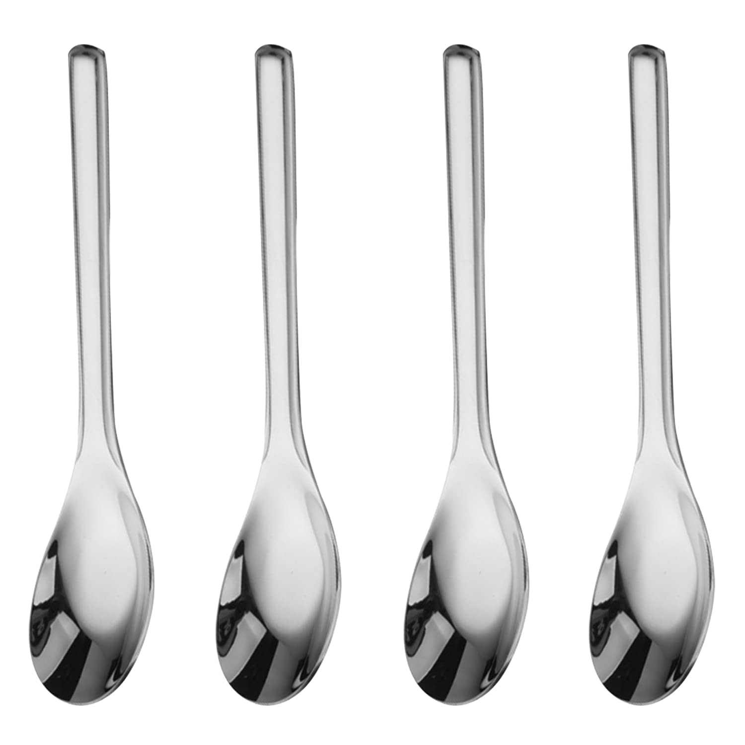 Ouliget Thick Heavy Weight Dinner Soup Spoons,Stainless Steel Tablespoons,Chinese Silver Spoon,Heavy Duty Asian Thick Long Handl
