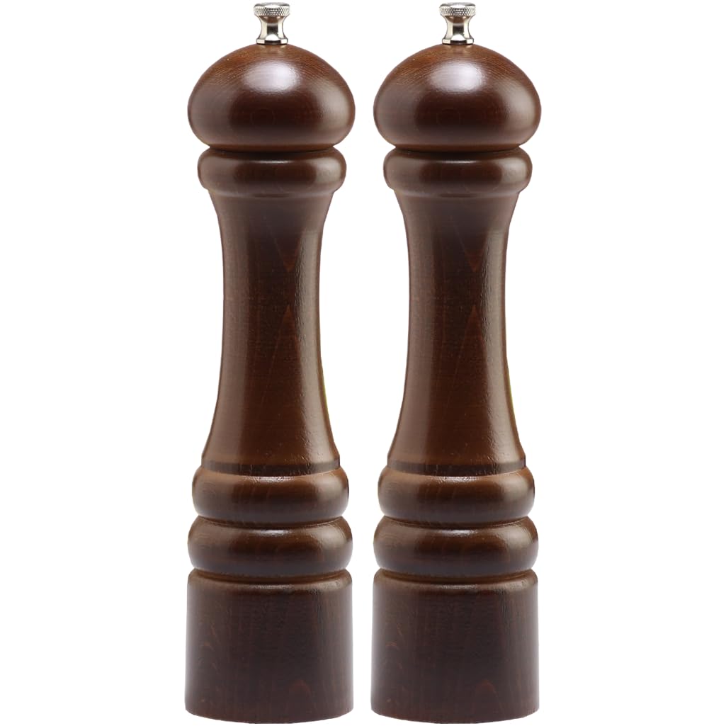 Chef Specialties 10'' Imperial Pepper Mill And Salt Mill Set, Walnut
