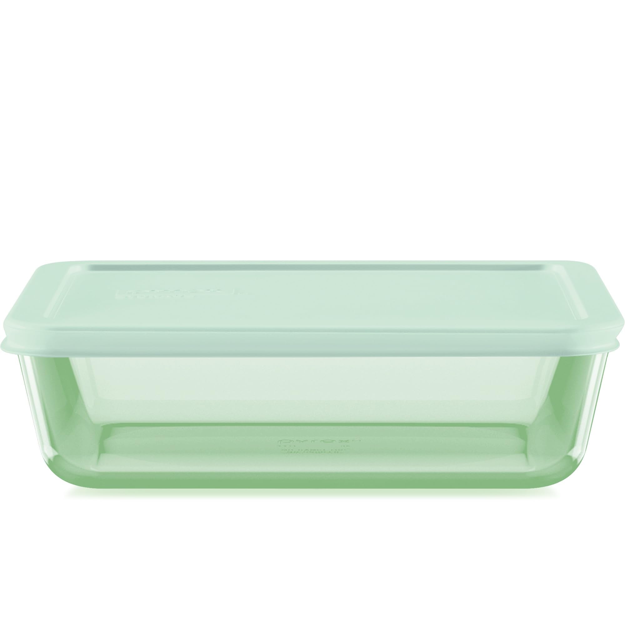Pyrex Sculpted Tinted (6 Cup) Large Rectangular Food Storage Container, Snug Fit Non-Toxic Plastic Bpa-Free Lids, Freezer Dishwa