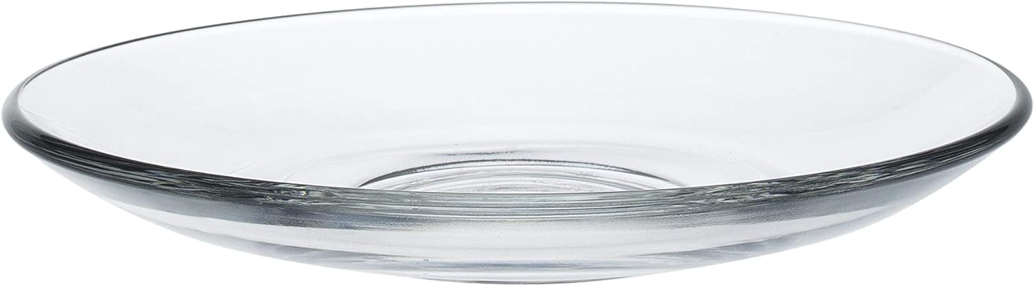 BAGYAM  Glass Tea Cup, Transparent Glass Tea & Coffee Cups Set of 6, 170ml (Saucers (6 Pcs))