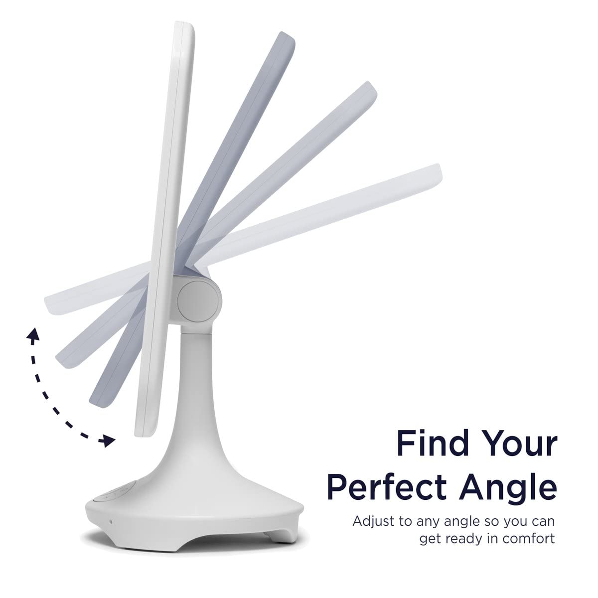 Ihome 7'' X 9'' Reflect Ll Icvbt3 Adjustable Vanity Mirror, Makeup Mirror With Bluetooth Audio, Hands-Free Speakerphone, Led Lig