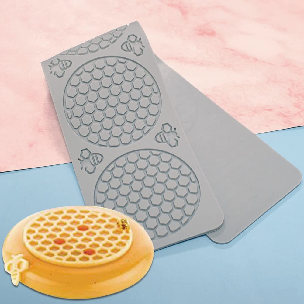 5 Cavity Bumble Bee Silicone Mold Honeycomb Bees For Kitchen Cake Cupcake Decorating Silicone Fondant Cake Mold Beehive Silicone