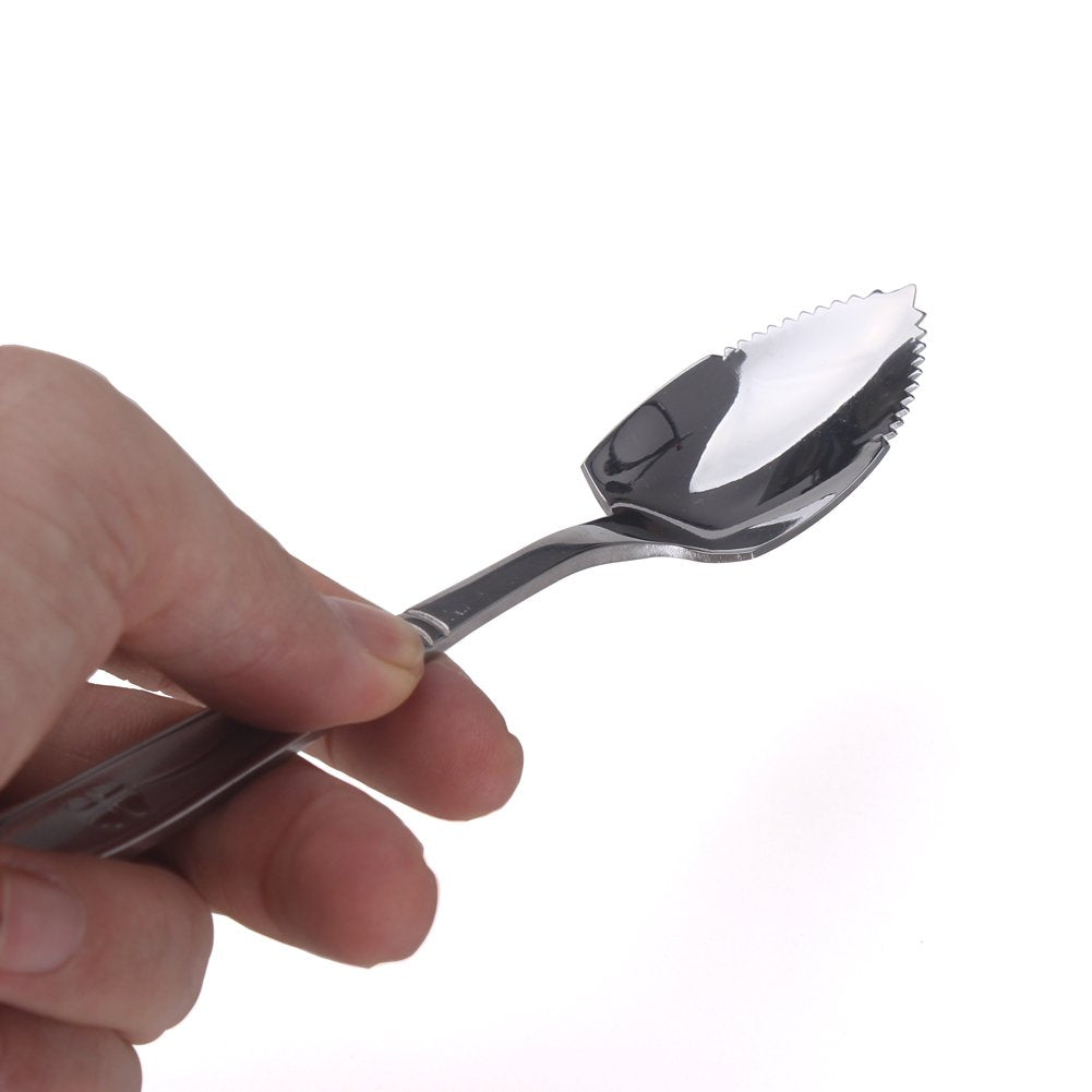 Hazoulen Grapefruit Spoons, Stainless Steel, 6-2/5-Inch, Set Of 4 (Clover)
