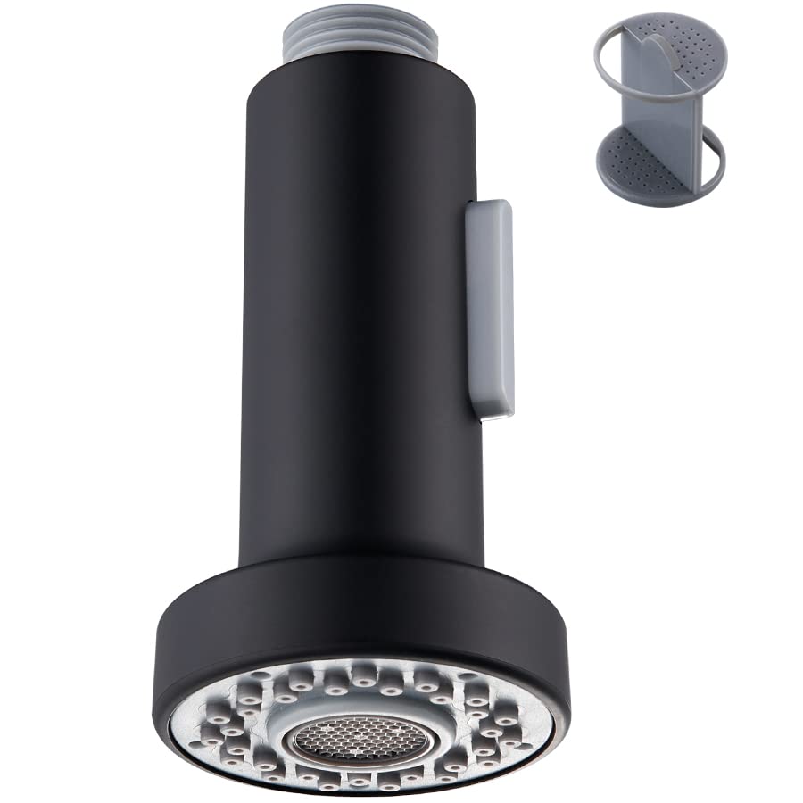 Faucet Spray Head Matte Black, Angle Simple Replacement Pull Down Sprayer, Sink Faucet Nozzle Sprayer With Stream And Spray Mode