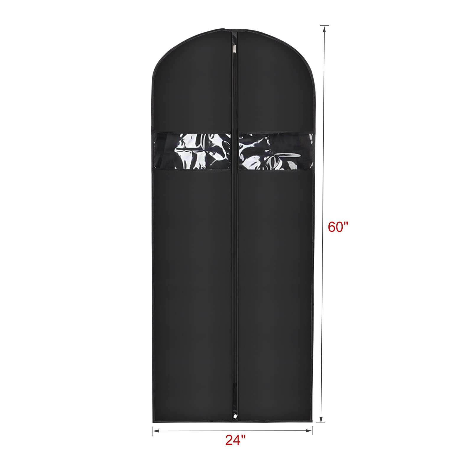 Univivi 16 Pack Suit Cover Bags 60 Inch Garment Bags For Hanging Clothes, Garment Bags For Women Dresses With Clear Window And I