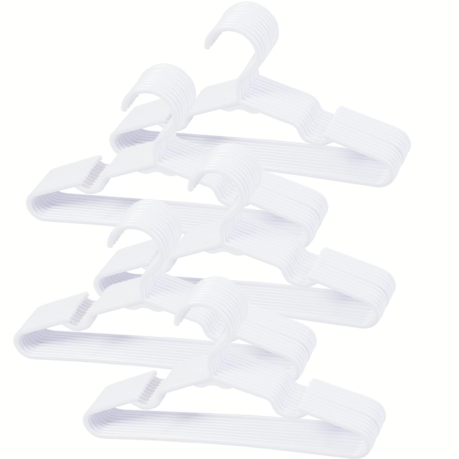 50 Pcs White Baby Nursery Closet Hangers,Non-Slip Laundry Infant Pant Hanger For Newborn Clothes Gift,Ultra-Thin Child Coat Hang