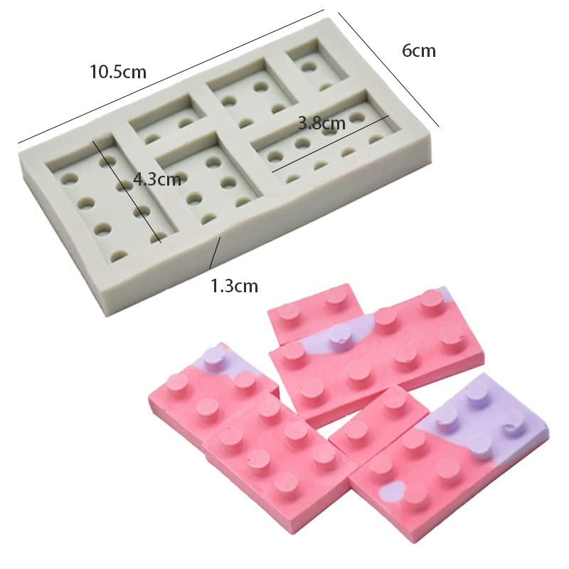 Guratapa 3Pcs Building Bricks Robots Silicone Molds For Diy Fondant Candy Making Tools Chocolate Mold Desserts Ice Cube Gum Clay