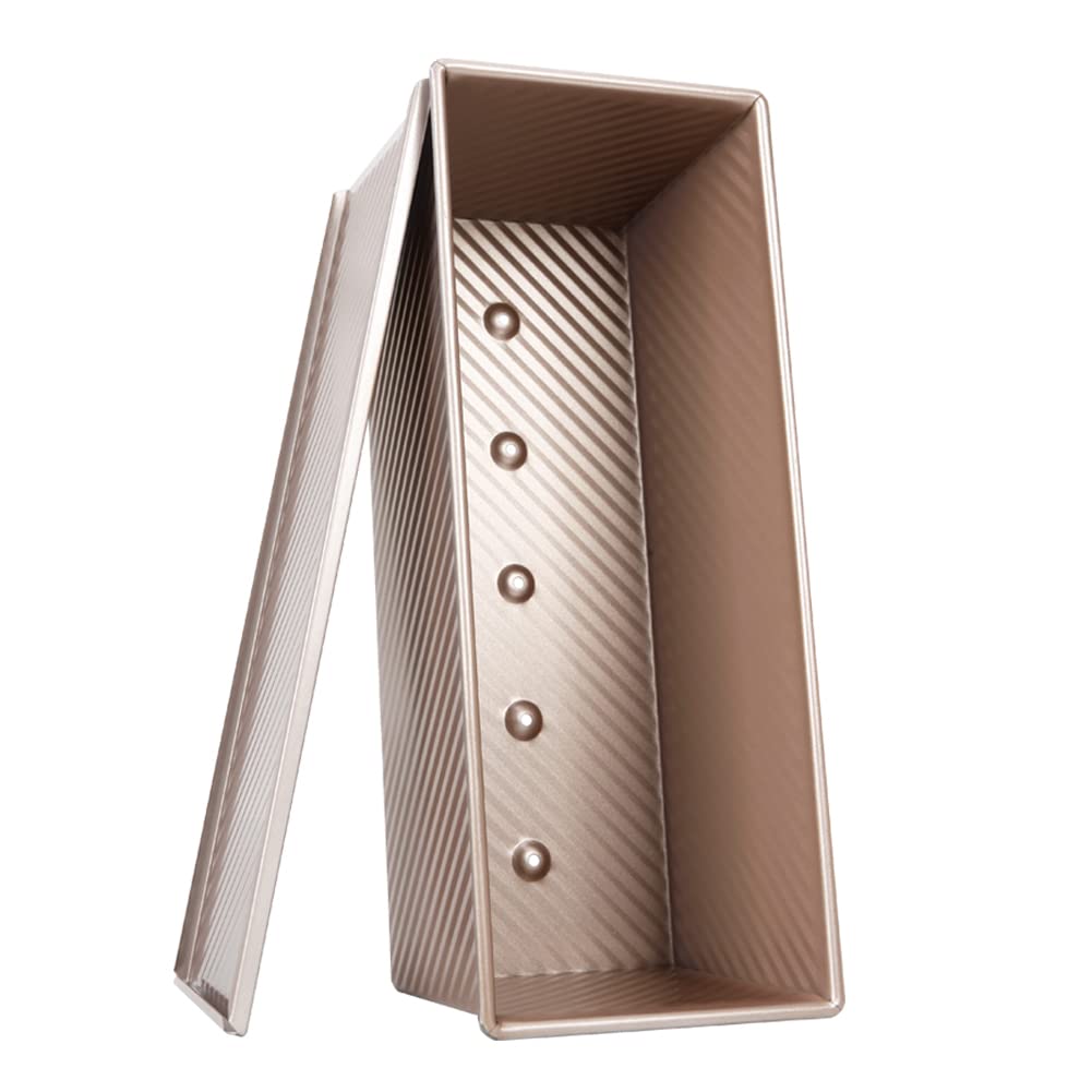 Candeal Grand Size Loaf Pan, Bread Toast Baking Tins With Cover, Pullman Bread Mould, Non-Stick, For Baking 1000 Gram Dough, Com