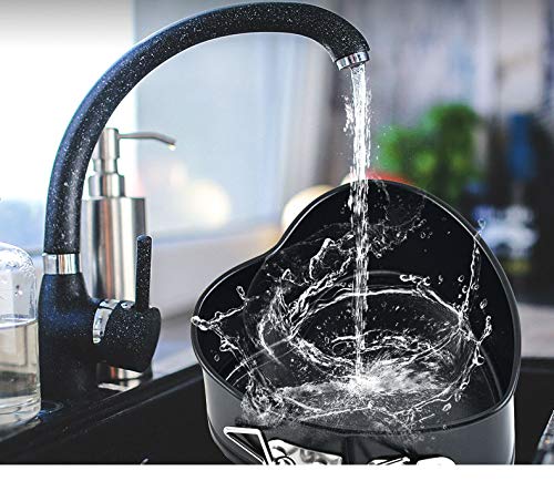 Jmxc Set Of 4 Mini Non-Stick Spring Pan, 4 Inch Heart Shaped Cake Pan, Sturdy Steel, Hand Wash