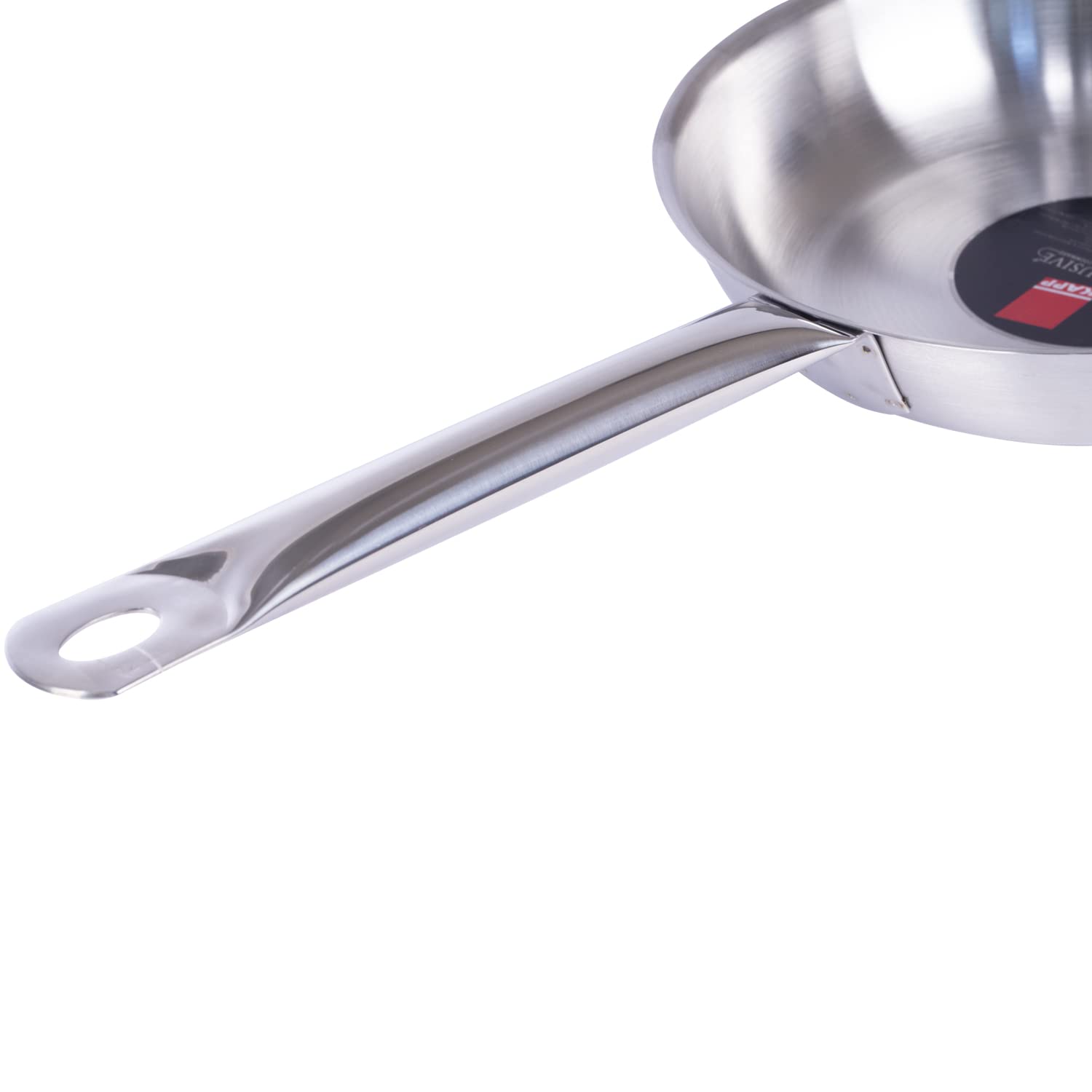 Kapp Frying Pan/Triply Stainless Steel Skillet/Fry Pan With Long And Stay Cool Handle, 9.4 Inch, Silver