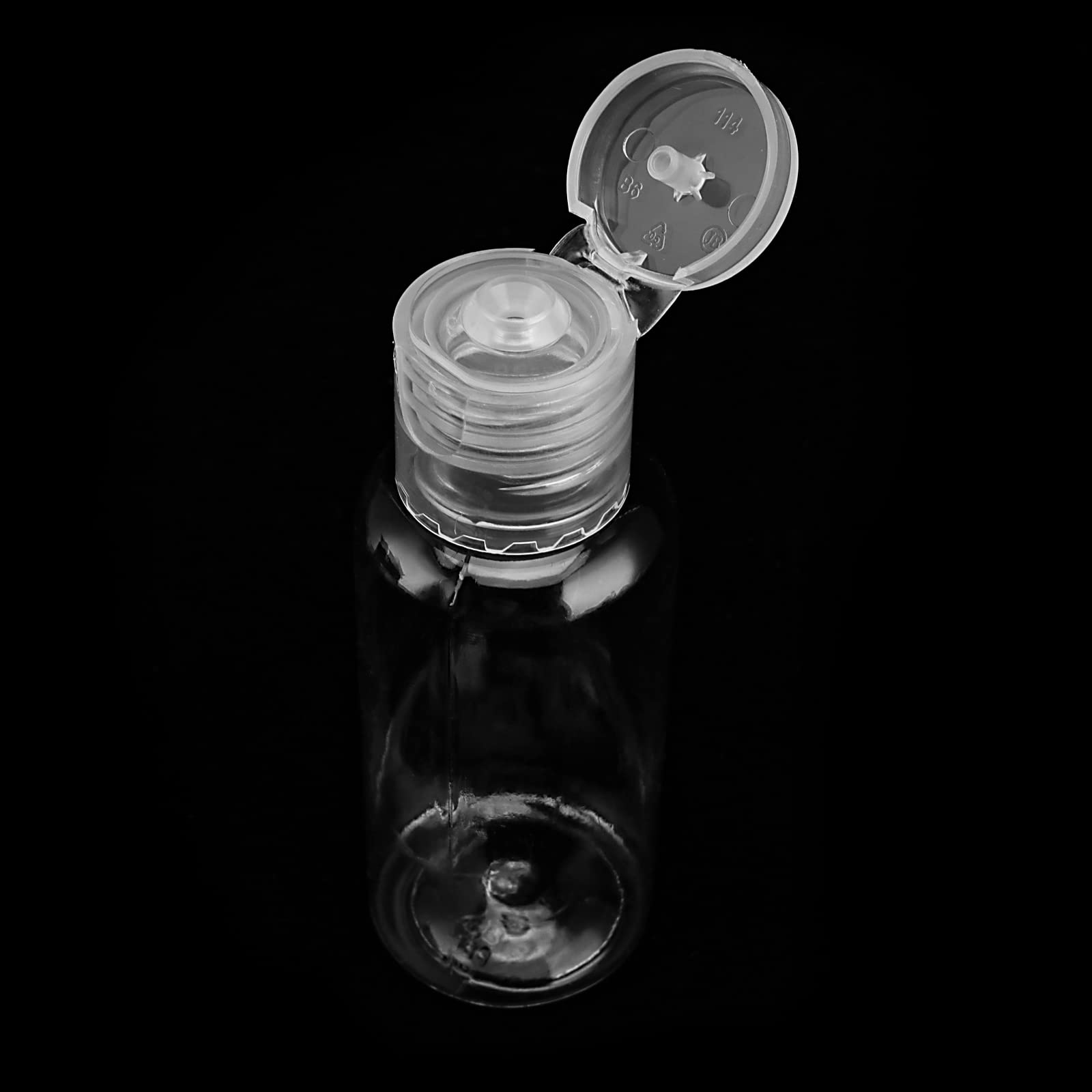 Mouyat 110 Pack 1Oz Clear Plastic Flip Cap Bottles, 30Ml Empty Squeeze Travel Bottles With Flip Cap, Mini Refillable Flip Cap Tr