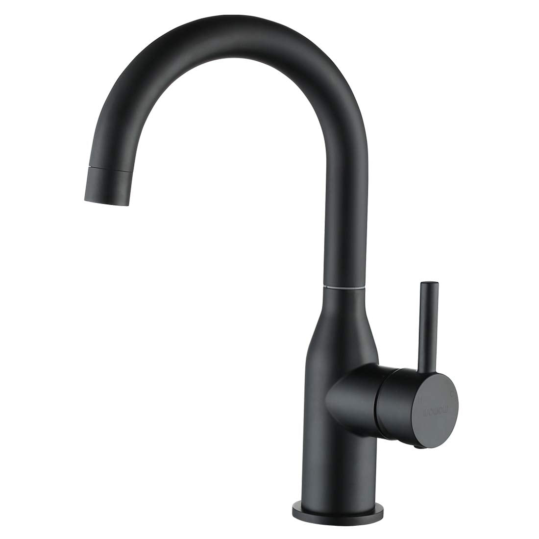 Wowow Black Bathroom Faucet Stainless Steel Bar Faucet Single Handle Bar Sink Faucets High Arc Lavatory Sink Faucet Mixer Small