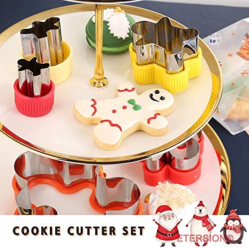Etersion Gingerbread Cookie Cutters 5 Pieces 5 Sizes 1'' To 4.9'' Gingerbread Man Cookie Cutter