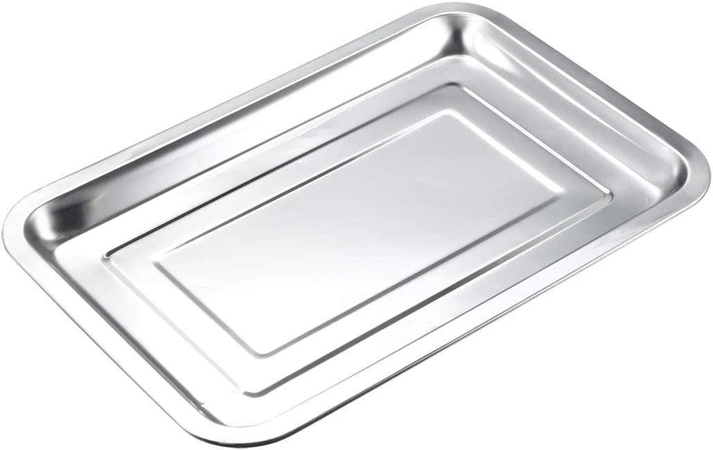 Utoolmart Grill Pan, 320Mmx220Mm Stainless Steel Baking Sheet Pan, Thickened Barbecue Grilling Plate For Small Or Delicate Foods