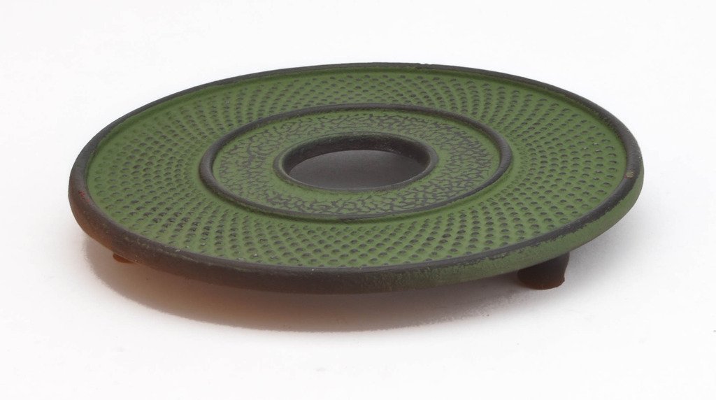 M.V. Trading T7020Gn Cast Iron Trivet Hobnail Design, 5-Inch, Green