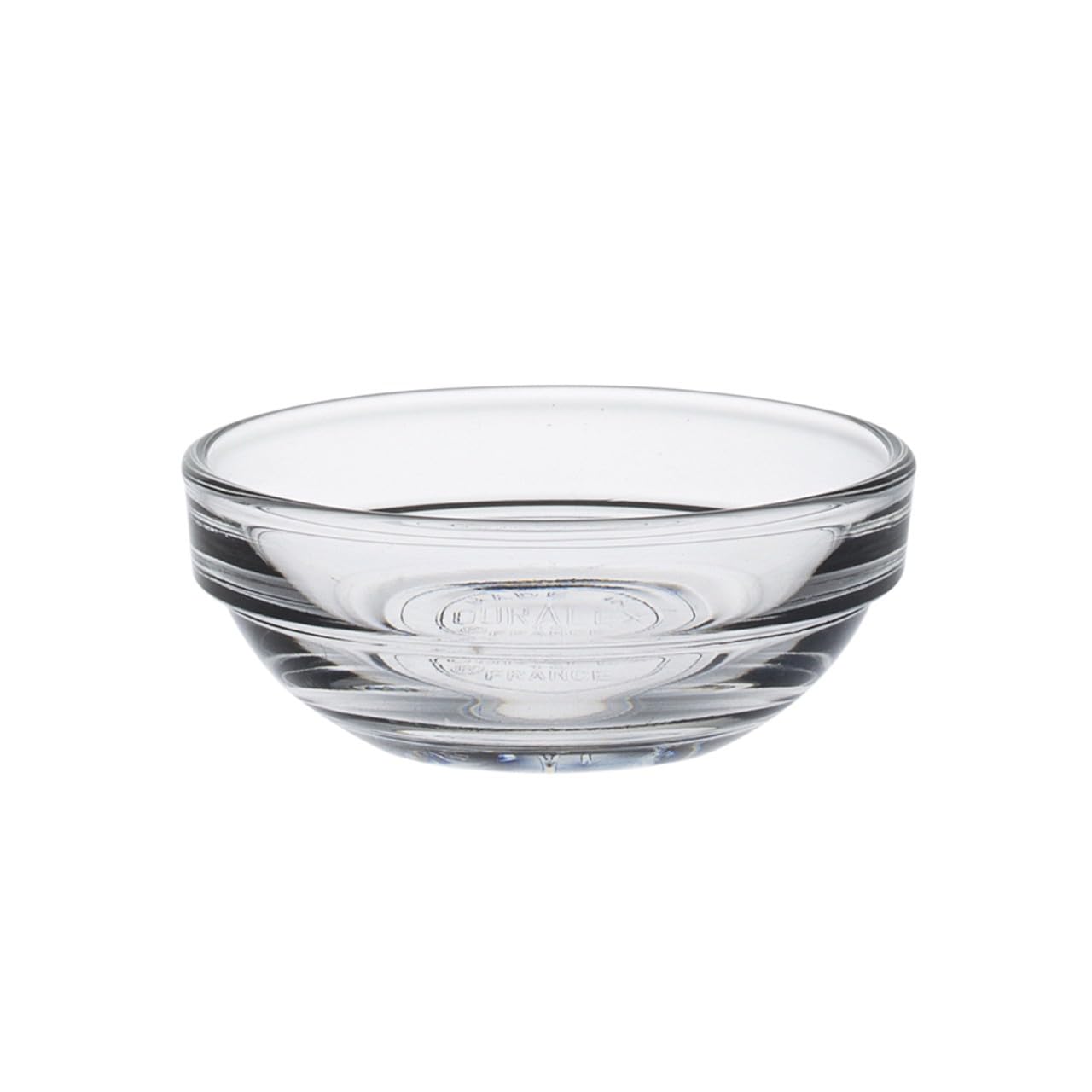 Duralex Stackable Glass Bowl Set of 4, 1 oz, Clear, 2.3 Inches, Model 2020AC04/4