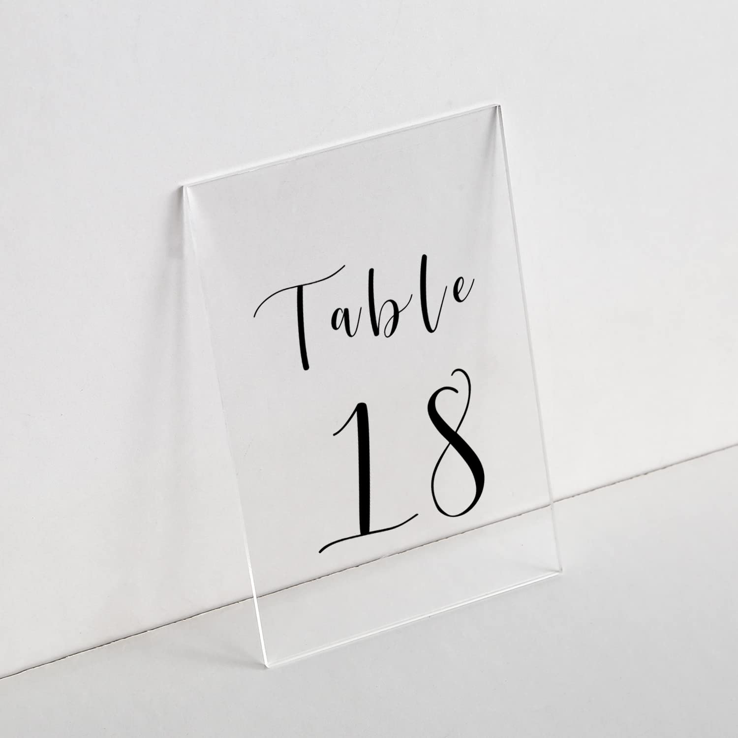 Uniqooo 20 Pack Clear Blank Acrylic Sign Acrylic Wedding Table Numbers, 4 X 6 In, Diy Acrylic Sheet For Wedding Table Number Hol