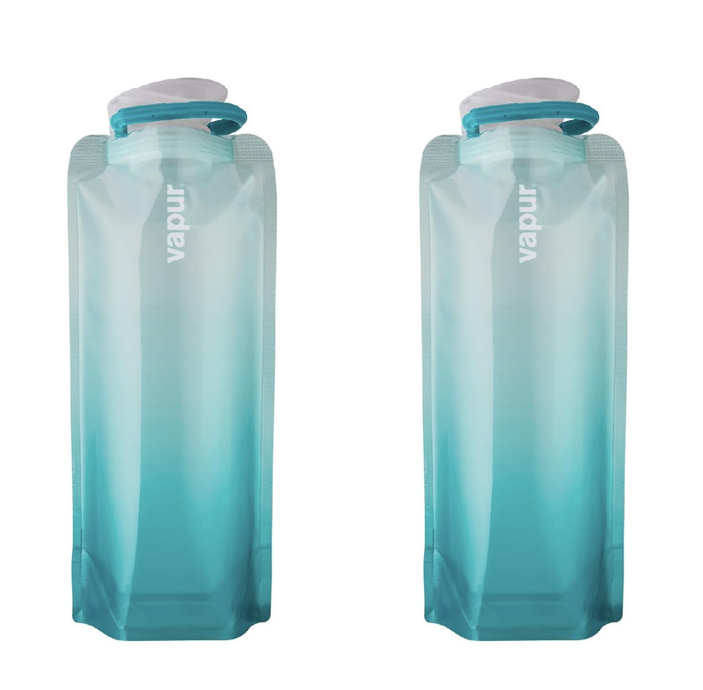 Vapur Flexible  Collapsible Wide Mouth Anti-Bottle with Detachable Carabiner  Plastic  Convenient  Portable Hydration for Travel and Outdoor Adventures